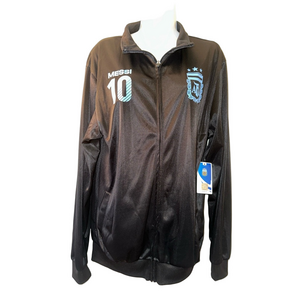 Lionel Messi Argentina AFA #10 Track Jacket Black Light Blue Men’s Size M NWT